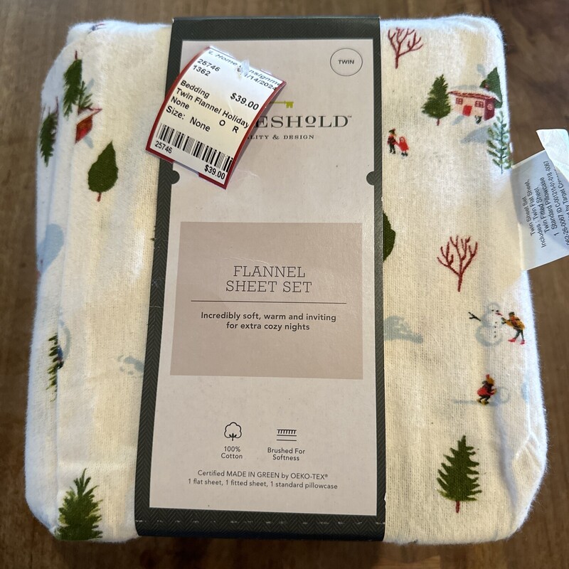 Twin Flannel Holiday Set