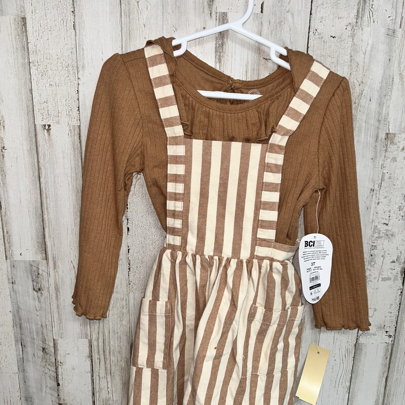 3T 2pc Tan Striped Dress