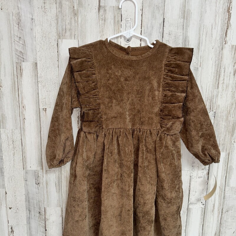 4T Brown Corduroy Dress