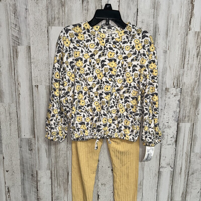 4T 2pc Yellow Floral Set