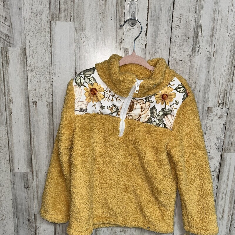 4T Yellow Floral Pullover, Yellow, Size: Girl 4T