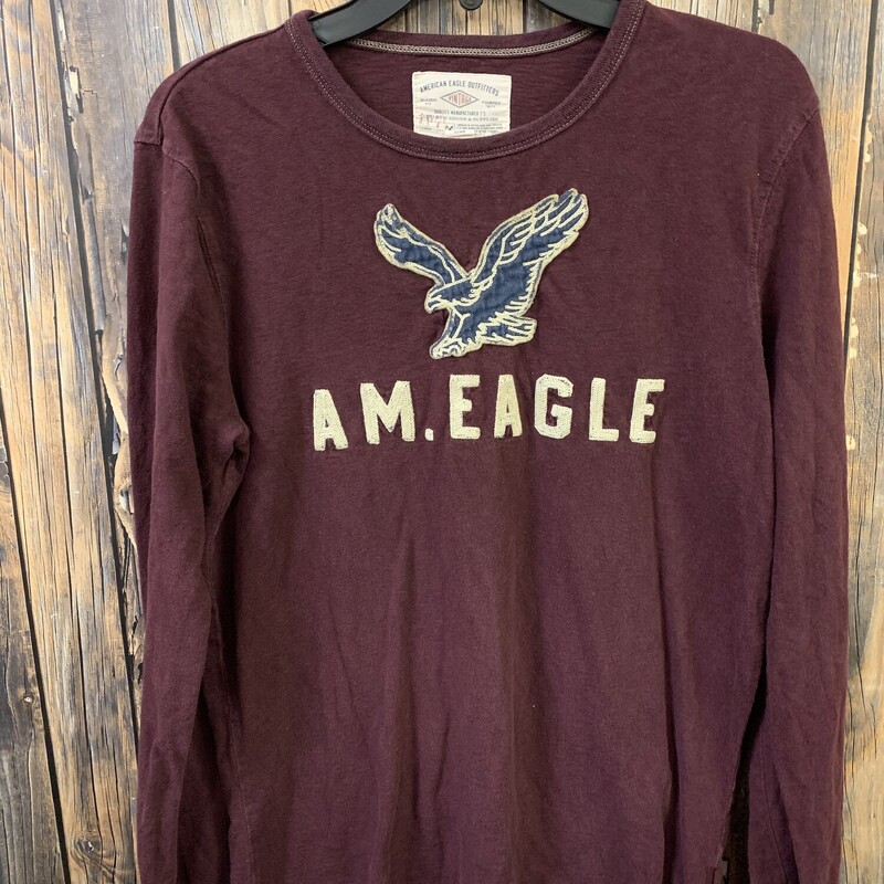 Maroon American Eagle Shirt, Size: S