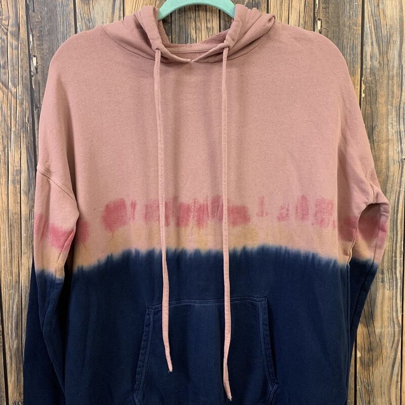 Pink Blue Tie Dye Hoodie