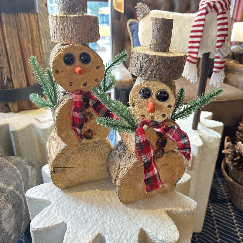 Wood Snowmen