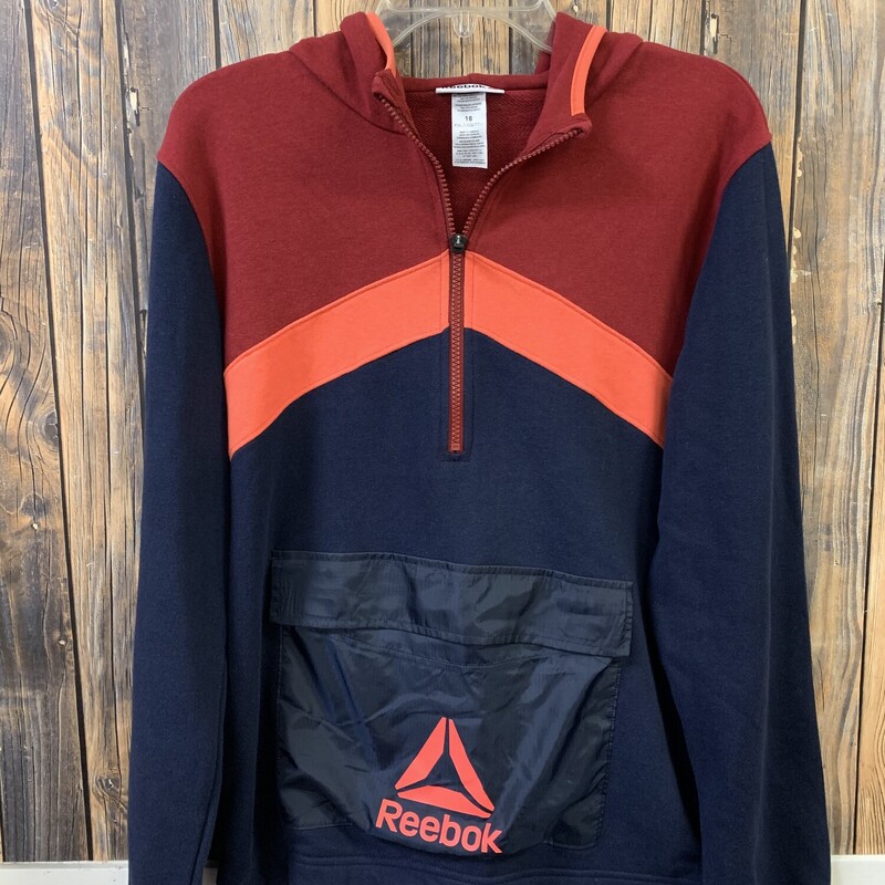 Reebok Red/orange/blue Hoodie, Size: 18