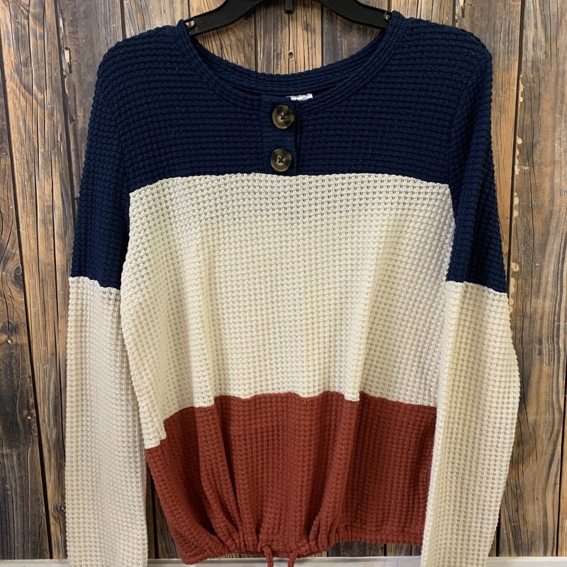 Blue/tan/rust Sweater