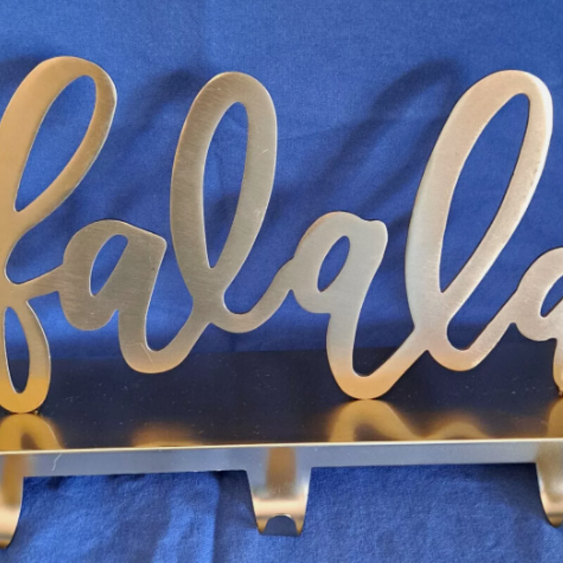 Fa La La Stocking Holder
Gold
Size: 15x8H