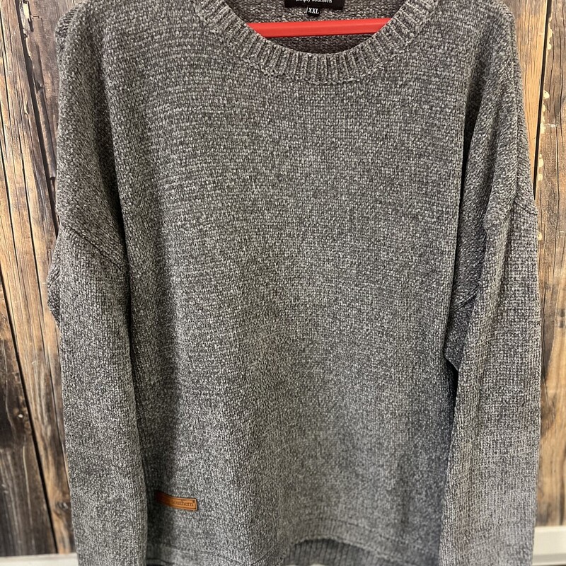 Gray Simply Southern Swea, Size: Xxl