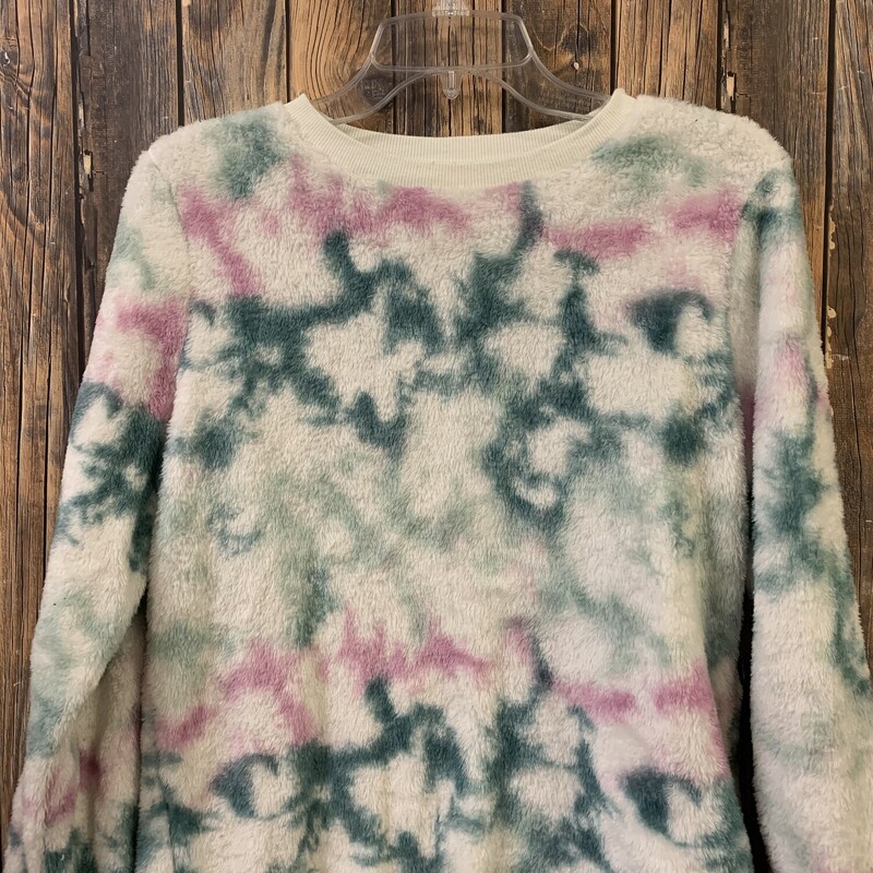 Fuzzy White/green/pink, Size: 14/16