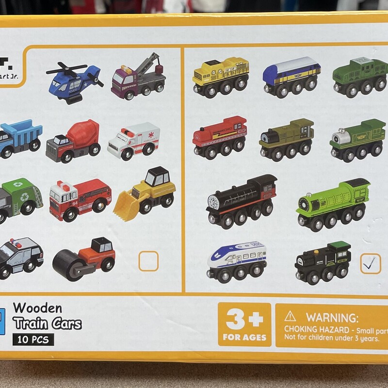 Wooden Train Cars, Multi, Size: NEW