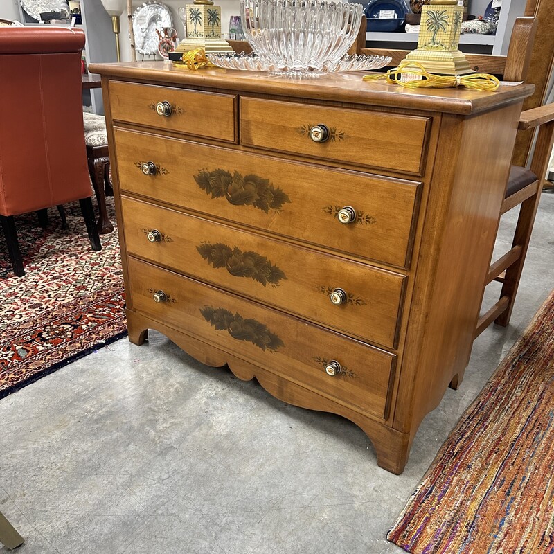 Hitchcock Maple `Harvest` Dresser Chest, 5-Drawers<br />
Size: 42x20x36