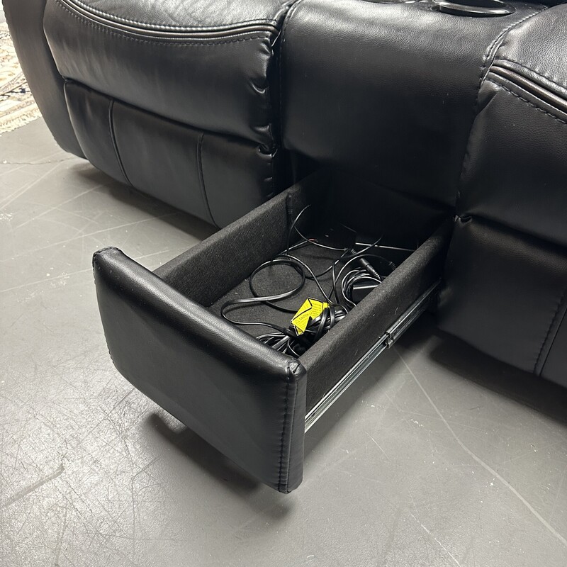 Recliner Electric Loveseat, Black, in Like New condition! Retailed for $1,000+ from Bobs Furniture.