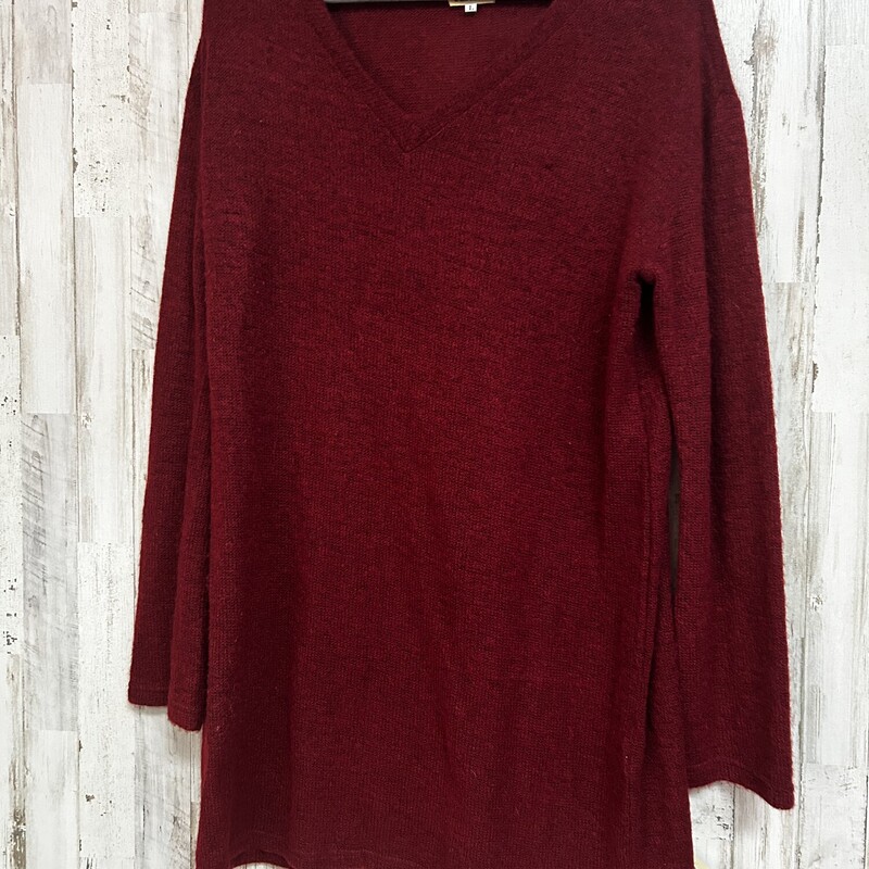 L Red Knit Tunic