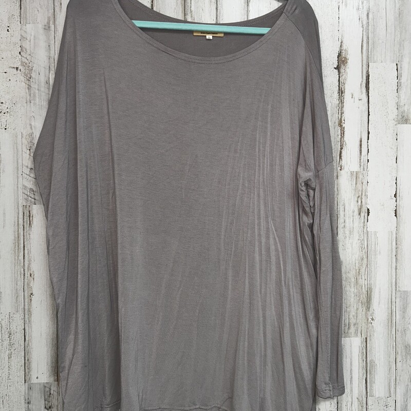 L Grey Piko Top