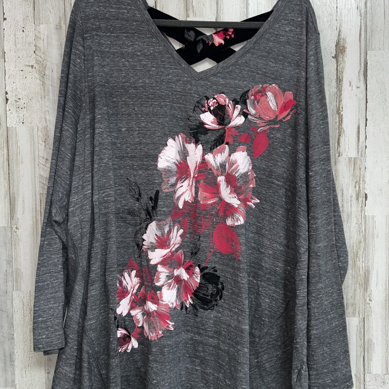 3X Grey Flower Longsleeve