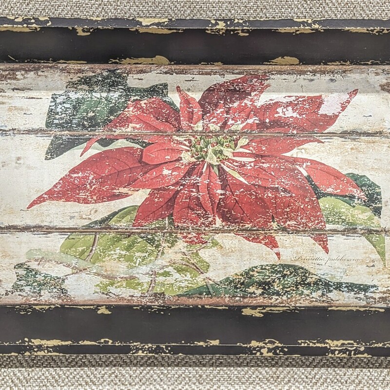 Distressed PoinsettiaTray