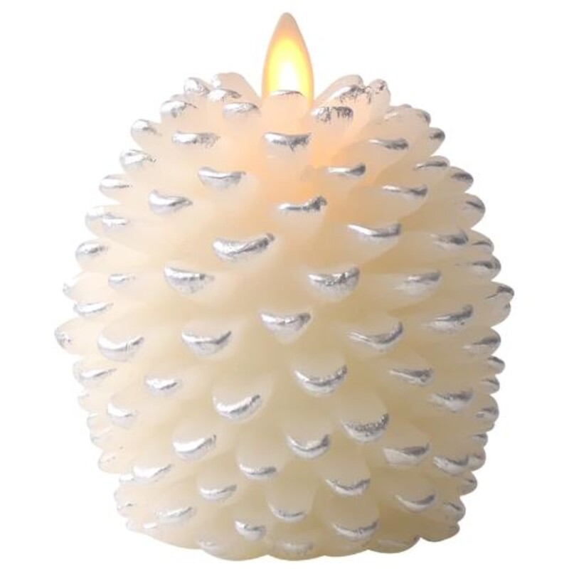 Luminara Pinecone Candle
Cream Silver Size: 4 x 4H
Retails: $54.99+
Original box included