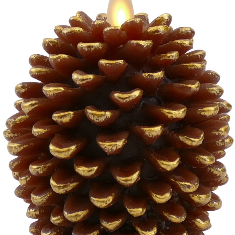 Luminara Pinecone Candle
Brown Gold Size: 4 x 4H
Retails: $54.99+
Original box included