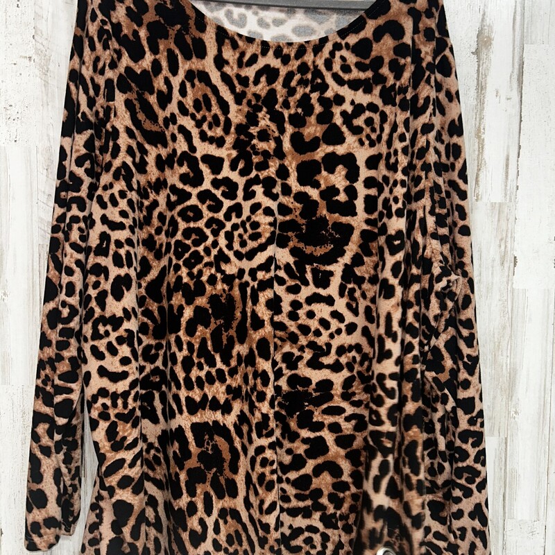 5X Cheetah Knit Top