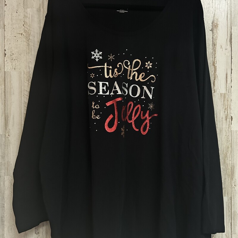 4X Tis The Season Tee, Black, Size: Ladies 4X