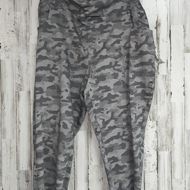 28W Grey Camo Jeggings, Grey, Size: Ladies 3X