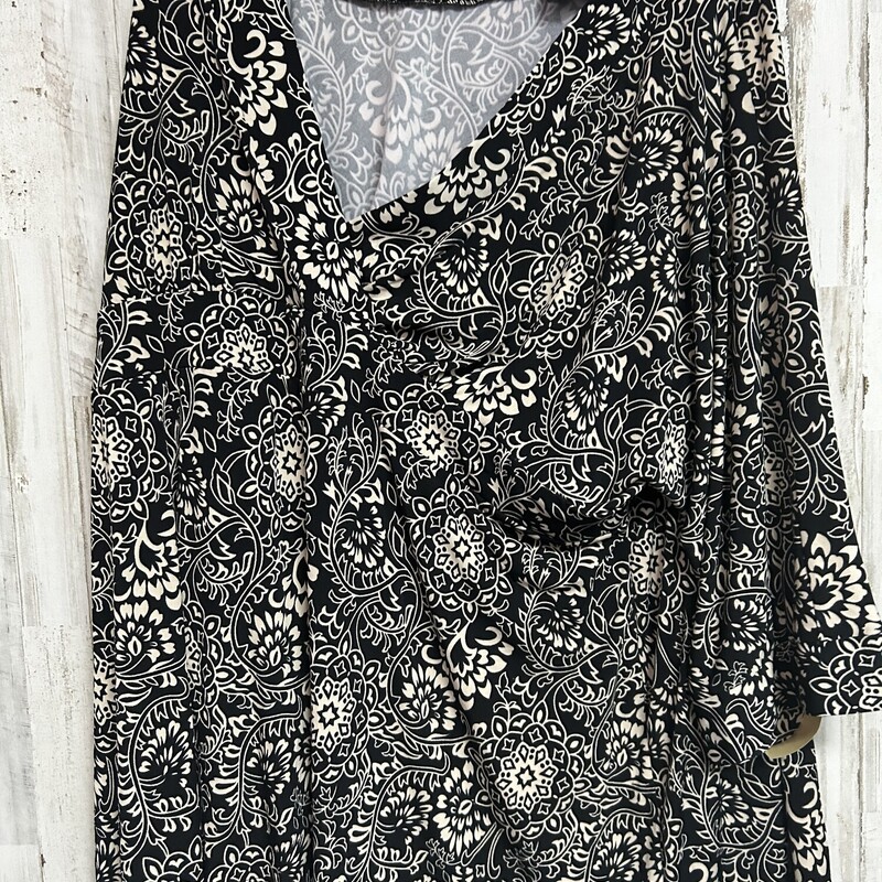 Sz30/32 Black/tan Print T