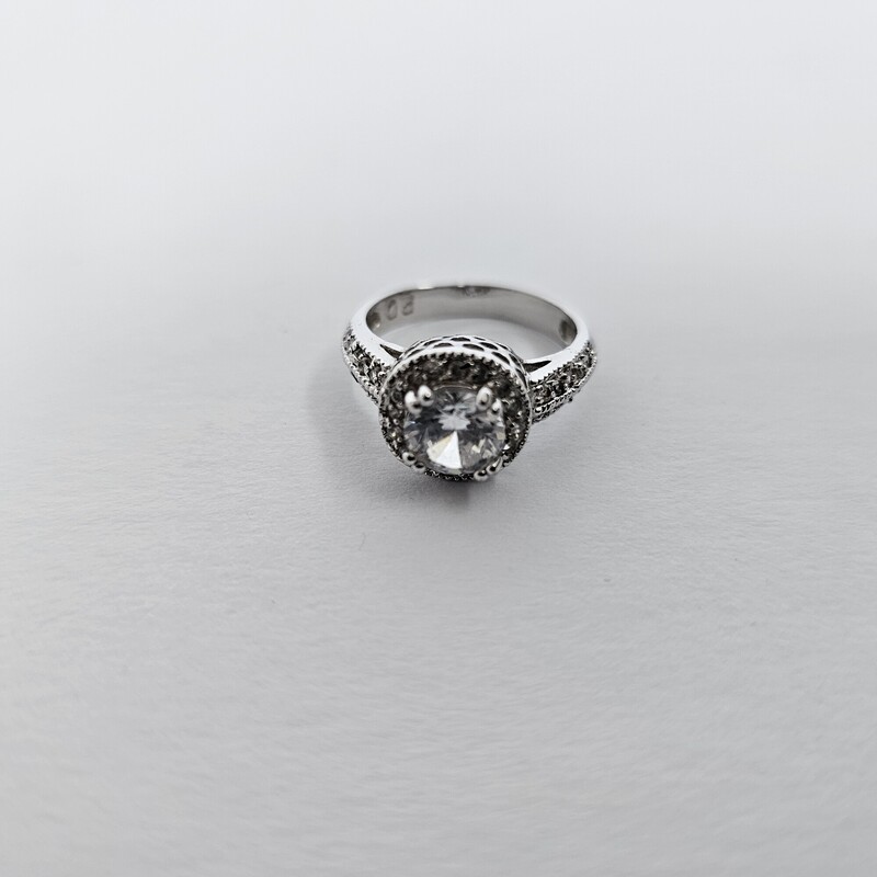 Filigree Cz Solitaire