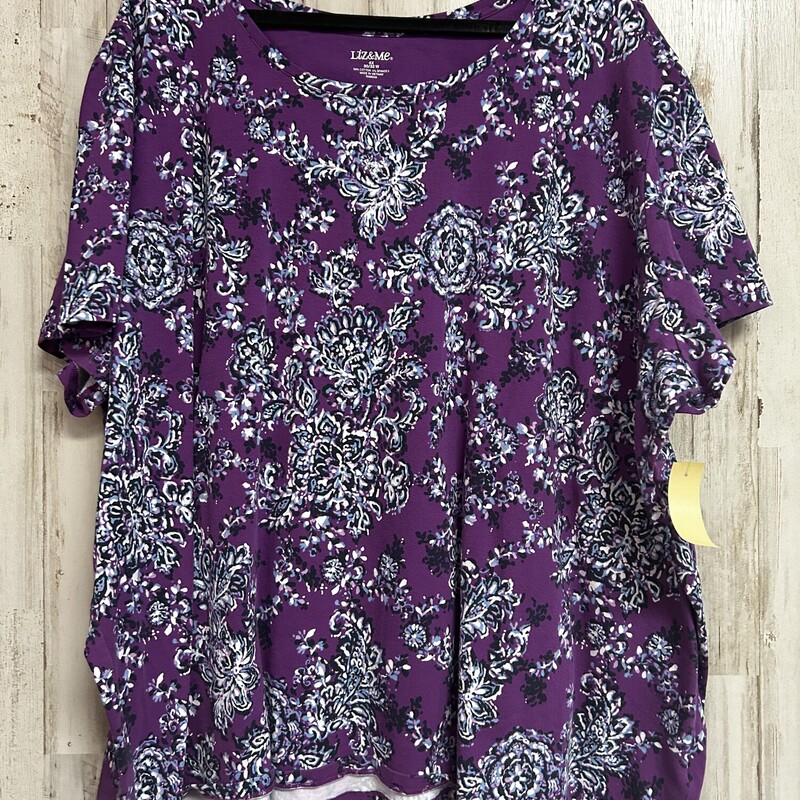 4X Purple Floral Tee