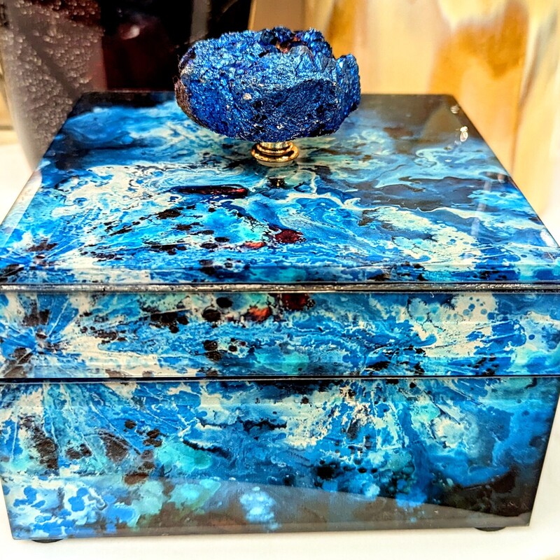 Geode Art Jewelry Box