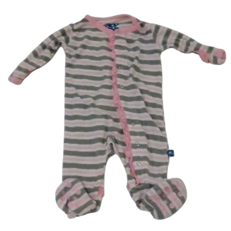 Sleeper: Grey/pink Stripe