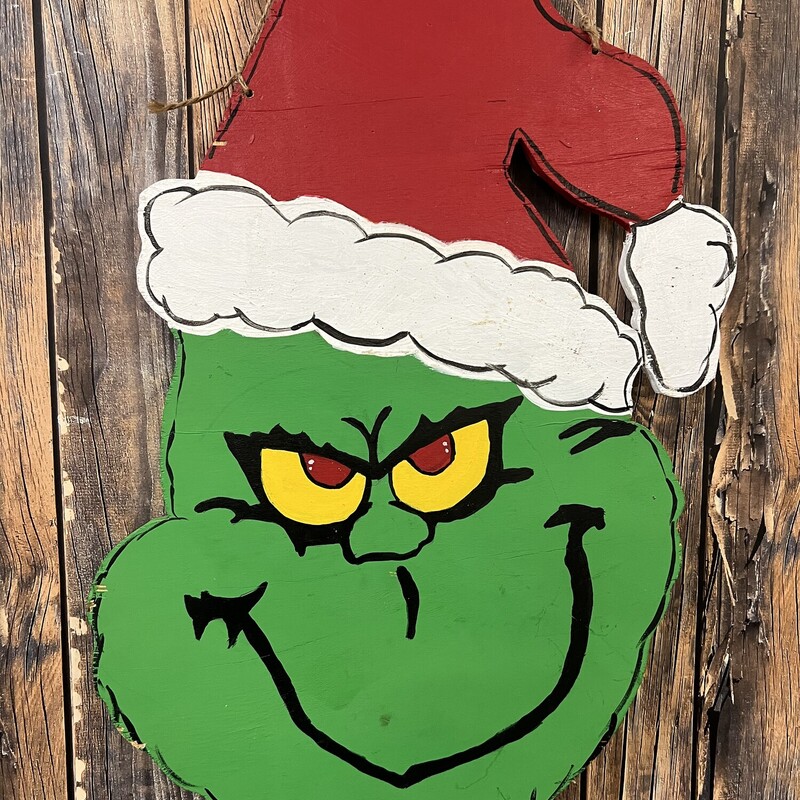 Grinch Wood Sign