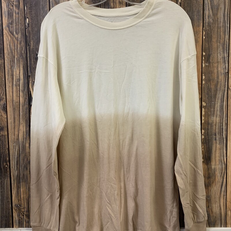 Beige Fade To Tan Shirt, Size: S