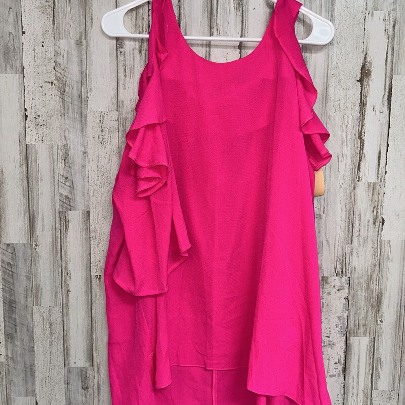 1X Hot Pink Ruffle Cold S, Pink, Size: Ladies Xl