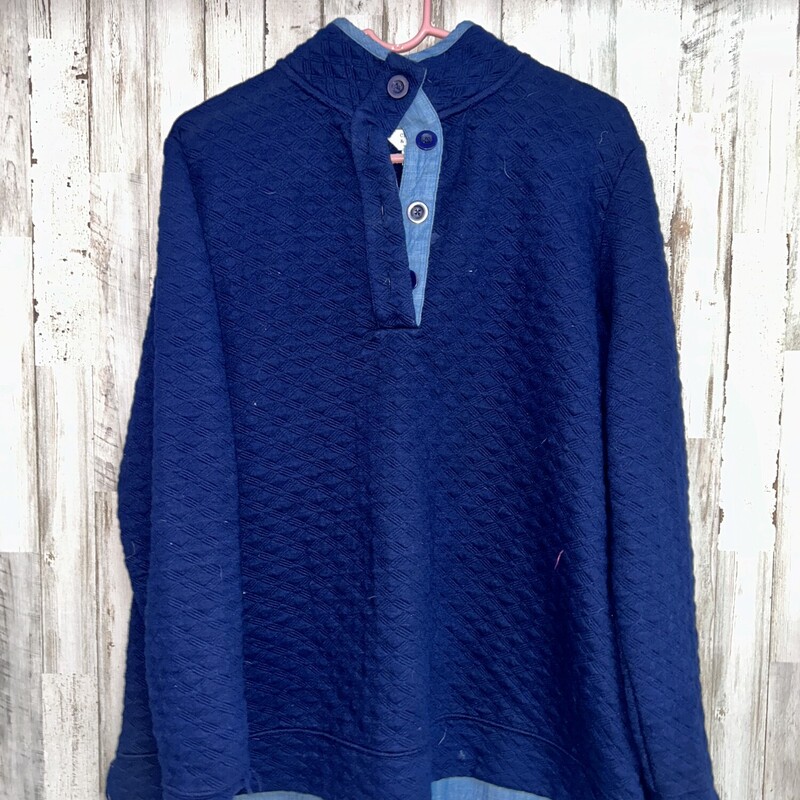 2X Navy Button Pullover, Navy, Size: Ladies 2X