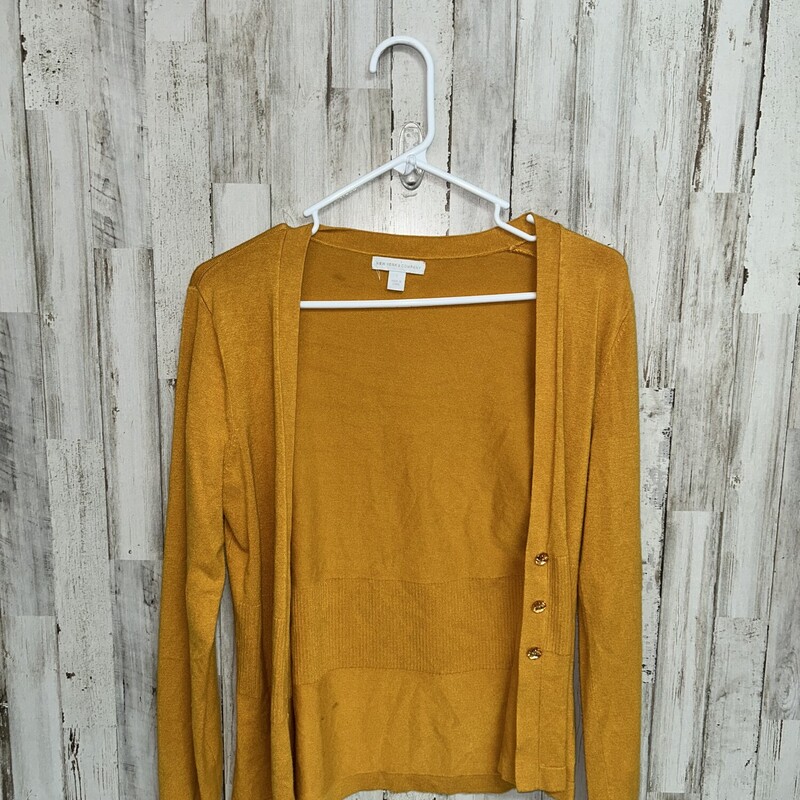 S Mustard Knit Cardigan