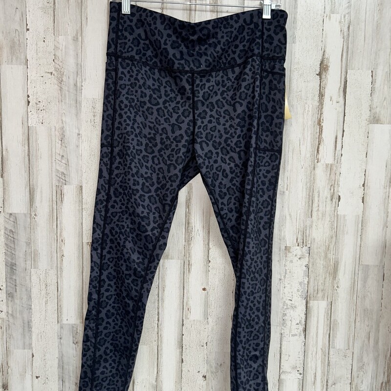 L Grey Leopard Leggings