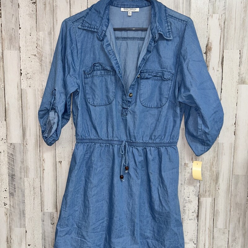 L Denim Button Dress