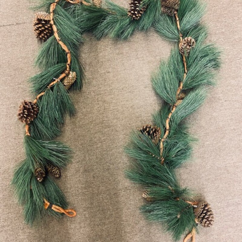 Natural Pinecone Garland