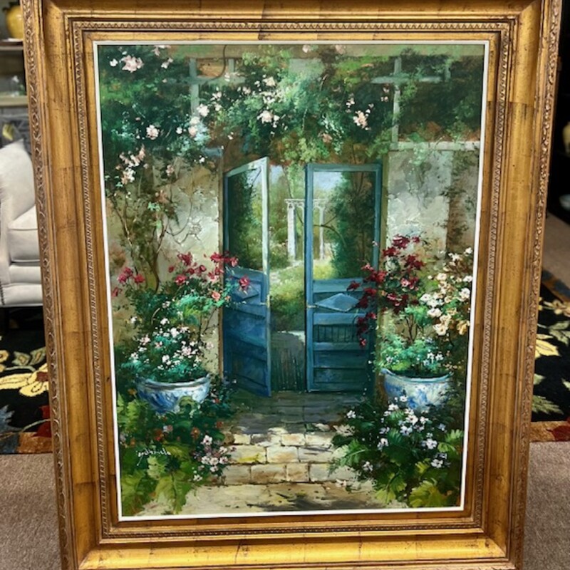 GardenDoorway OilPainting