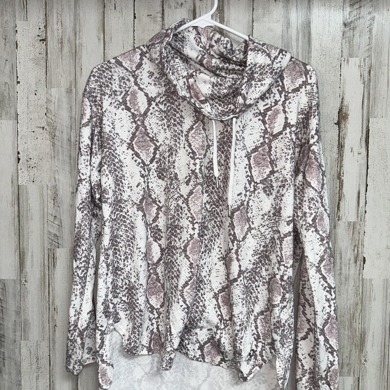 S Pink Snakeprint Knit Pu