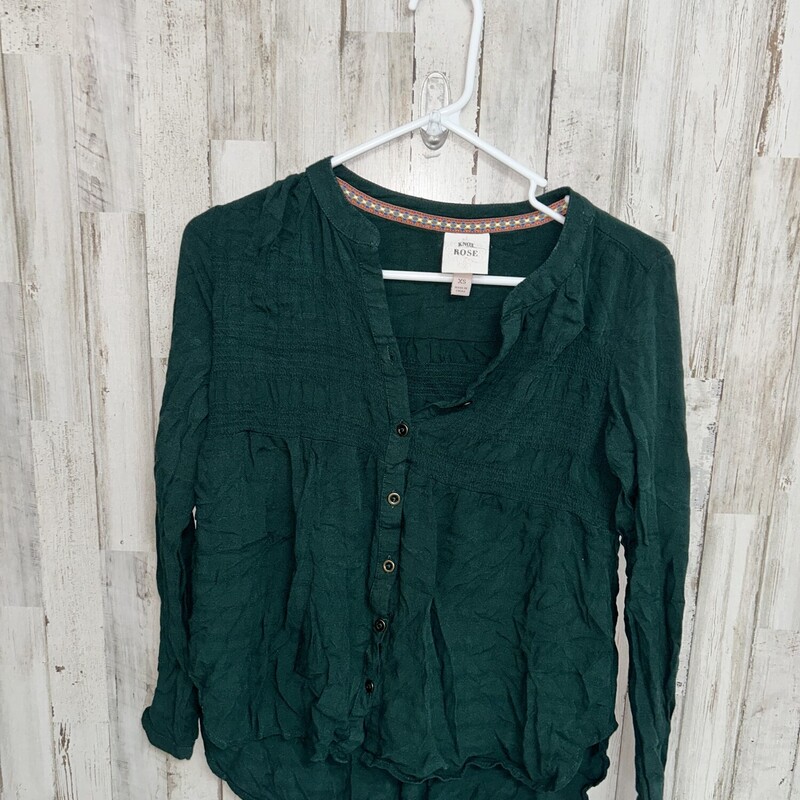 XS Emerald Button Top