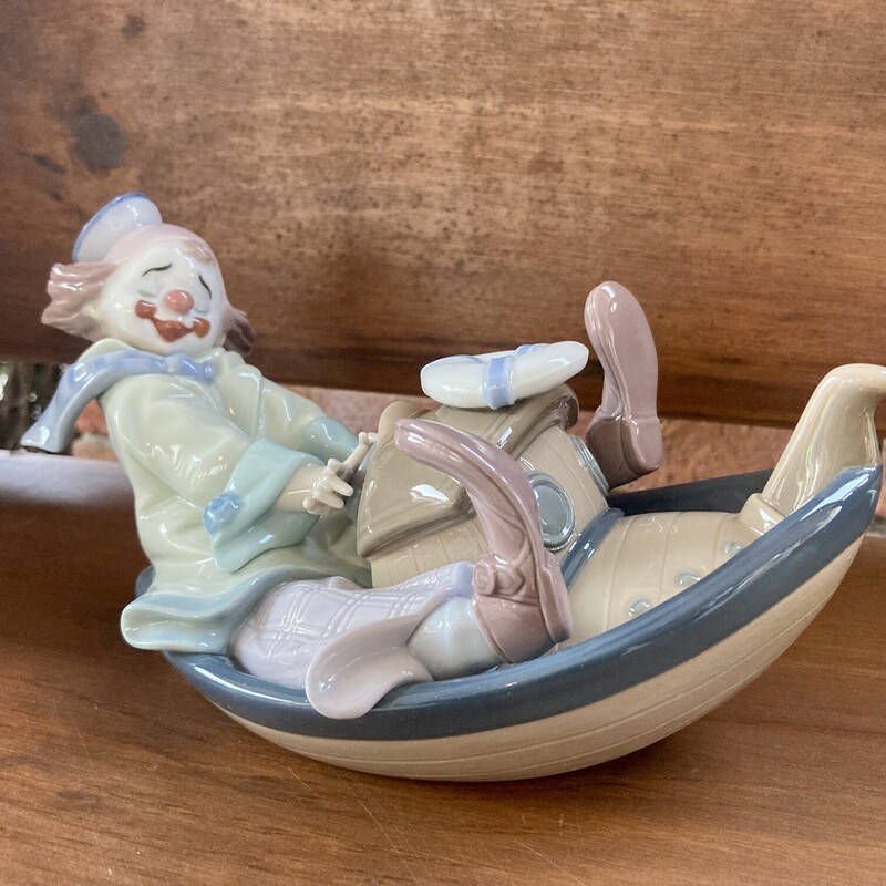 Lladro Clown On Boat