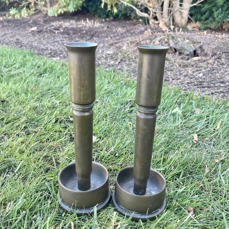 Trench Art Candle Holders