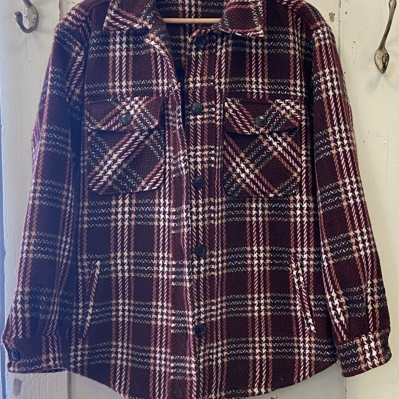 Maroon Plaid Coat<br />
Maroon<br />
Size: Medium