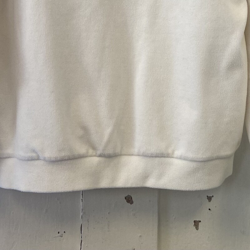 Crm Rib Hoodie<br />
Cream<br />
Size: Medium