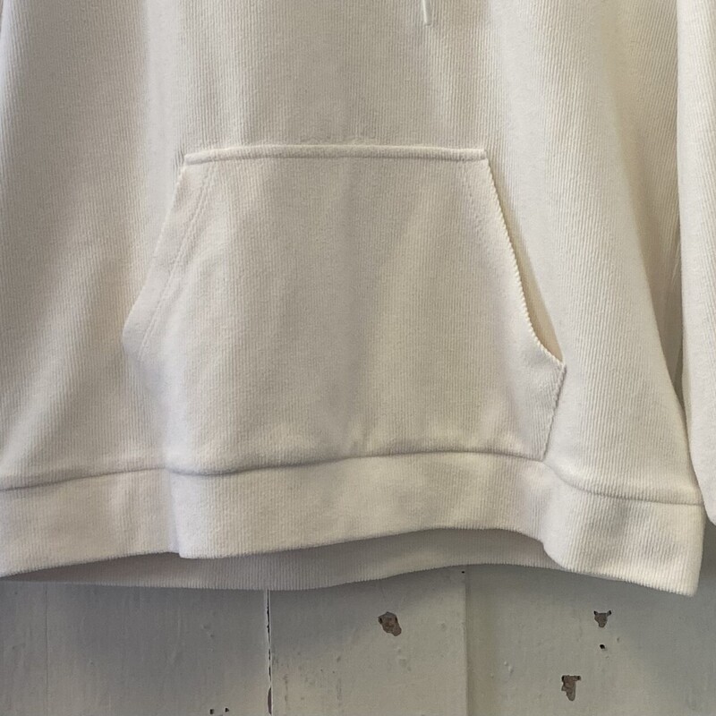 Crm Rib Hoodie<br />
Cream<br />
Size: Medium