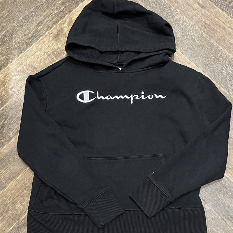 Champion Pullover Hoodie, Black, Size: 10-12Y