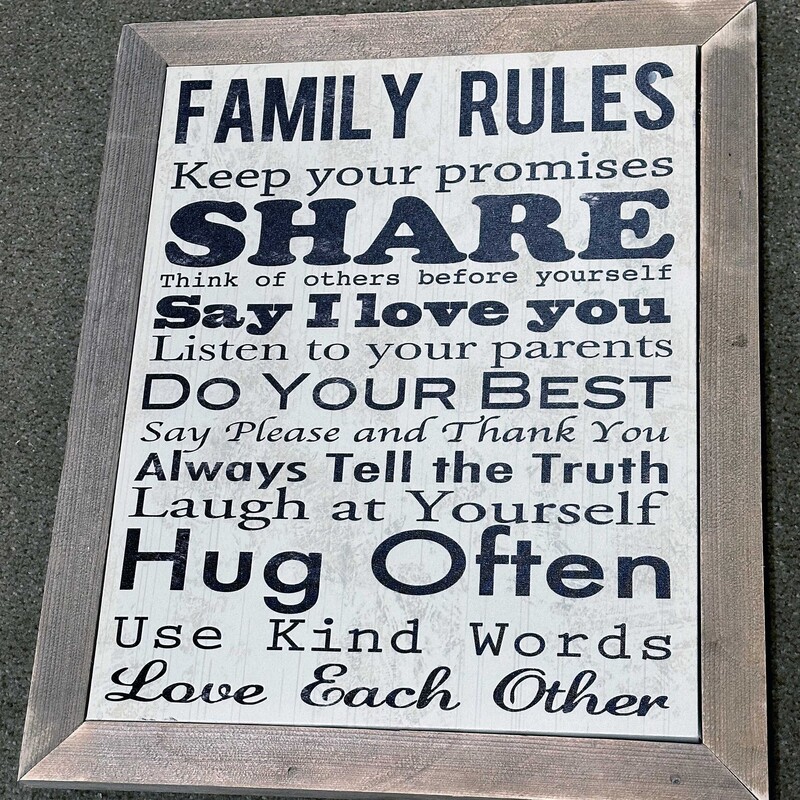 Family Rules Canvas
22 In x 18 In.