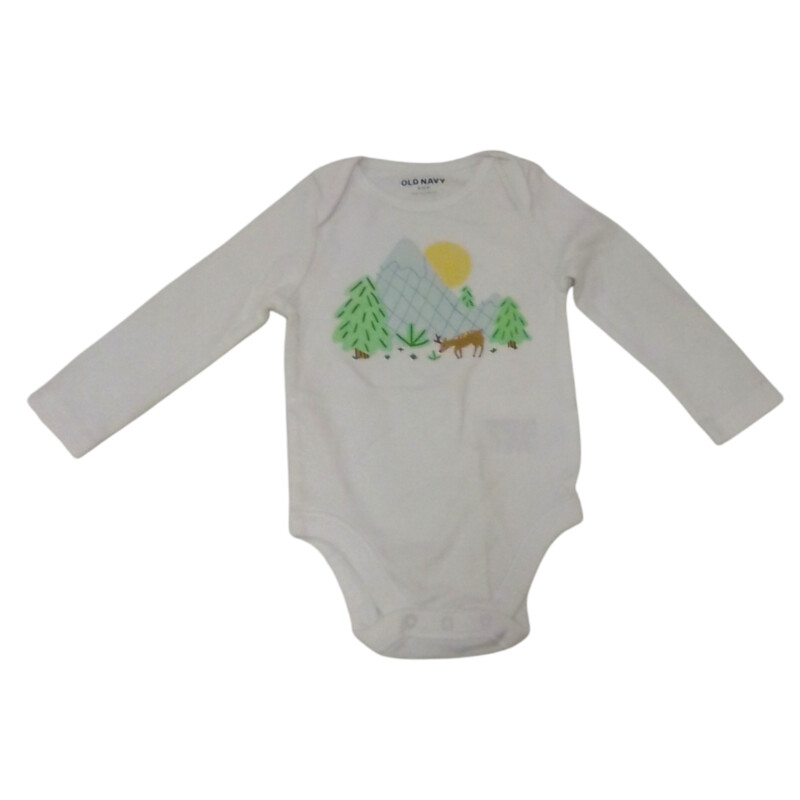 Long Sleeve Onesie: Deer