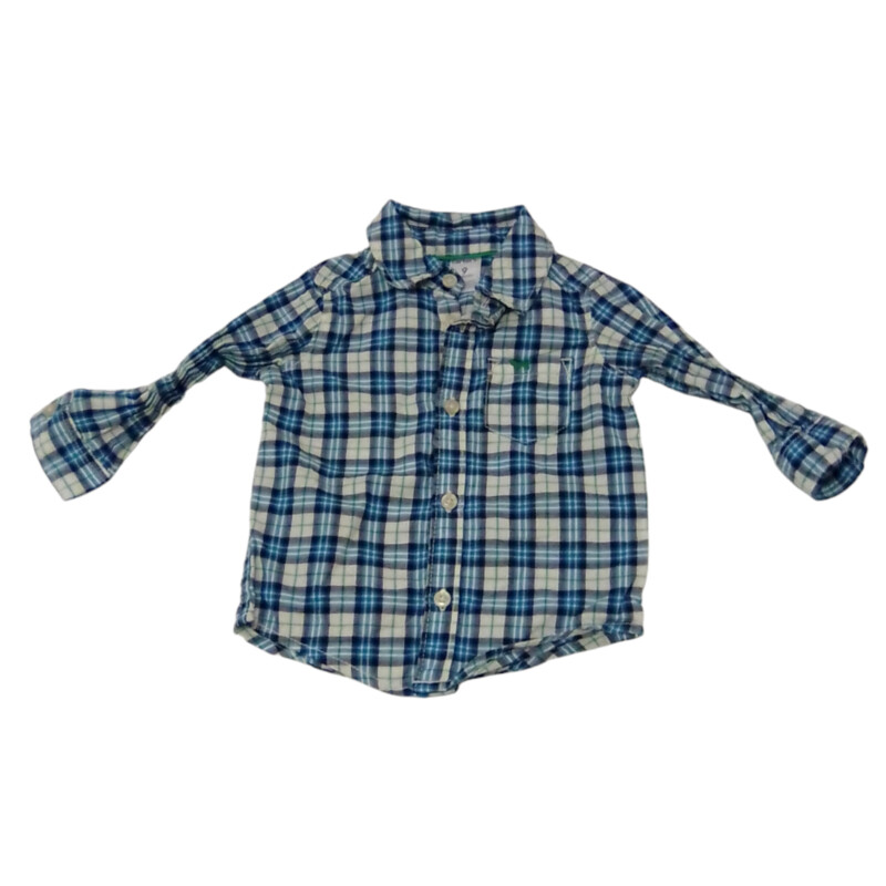 Long Sleeve Shirt: Bl/Wh